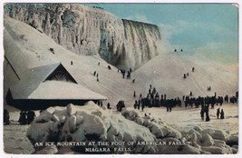 Postcard Ice Mountain At Foot Of American Falls Niagara Falls New York - $3.95