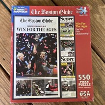 White Mountain Puzzle Boston Globe Win for the Ages 2017 Patriots Super ... - $14.84