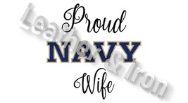 New Proud US Navy Wife Vinyl Checkbook Cover - $8.75