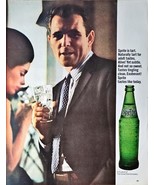 Sprite beverage green bottle party husband wife suit-1964 Vintage Print Ad - $9.93