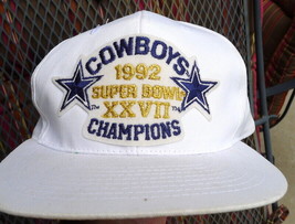 1992 Dallas Cowboys Super Bowl Xxvii Champions Nfl Hat Vtg 27 Rare Htf - $243.53