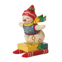Jim Shore Crayola Snowman Mini Figurine Crayon Sled 3.54 inch  by  New in Box - £19.59 GBP