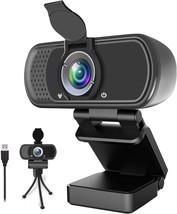 Webcam HD 1080p Live Streaming Web Camera with Stereo Microphone PC Desktop or L - £45.44 GBP