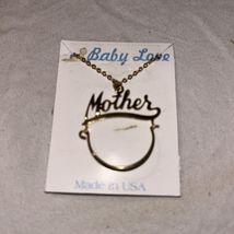 Vintage 1980s Mother charm necklace Baby Love Made In USA J6 - $14.70