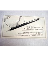 1988 Ad Cross Pens The Beginning of a Great Autograph - $10.96 CAD
