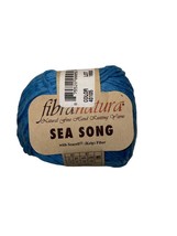 Fibra Natura Sea Song Cotton Seacell Worsted Yarn 40105 Blue Fibra Natur... - $5.99