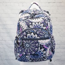 ❤️ VERA BRADLEY Mimosa Medallion Large Essential Backpack Purple Gray - £39.95 GBP