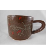 NWT Starbucks Coffee Mug 10 oz Fall leaves &amp; Berries Abstract Brown 2009 - £6.01 GBP