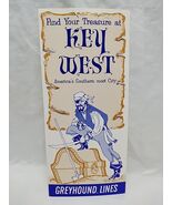 Vintage 1960s Find Your Treasure Key West Greyhound Lines Flyer Sheet - $10.67 CAD