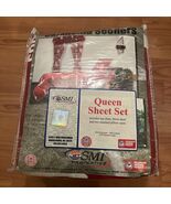 Oklahoma University Sooners 4-Piece Queen Sheet Set Crimson White - $95.86 CAD
