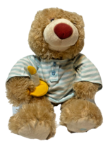 Gund Bedtime Bear 4031697 Blue and White Pajamas Candle Works Great Cute Fun - £15.36 GBP