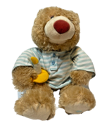 Gund Bedtime Bear 4031697 Blue and White Pajamas Candle Works Great Cute... - £15.35 GBP
