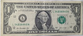 US$1 2013 Fancy Serial Number Over Inked # 3 - $3.95