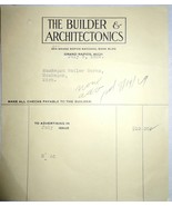 Vintage The Builder &amp; Architectonics Publication Grand Rapids MI Bill 1929 - €2,59 EUR