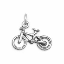 3D Bicycle Charm Pendant Mens Bikers Graduated Fashion Jewelry 14K White... - $25.48