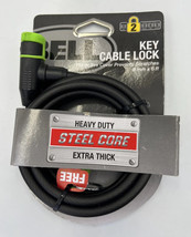 BELL Key Cable Lock Bike/Bicycle 8mm x 6ft Security Steel Core - £6.29 GBP