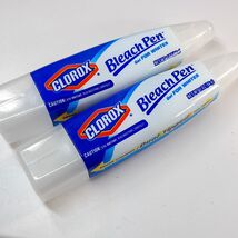Clorox Bleach Pen Gel For Whites SET 2 Cleaner Dual Tipped Scrubber Fine... - $35.00