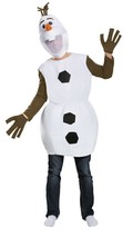 DISNEY FROZEN OLAF DELUXE COSTUME Halloween Adult Snowman Disguise Stand... - £59.28 GBP