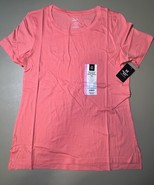 Members Mark Ladies Essential Crewneck SS Tee Size S - Peach Pucker - $16.68 CAD
