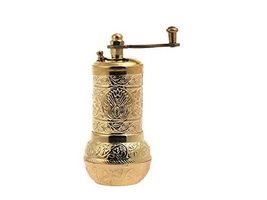 LaModaHome Gold Manual Hand Grinder Mill for Turkish Greek Arabic Coffee Beans &amp; - £10.24 GBP