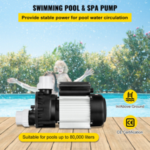 Swimming 1/2 HP Spa Pump, 110V, 0.37 KW, for Hot Tubs, Above Ground Pools - £77.75 GBP