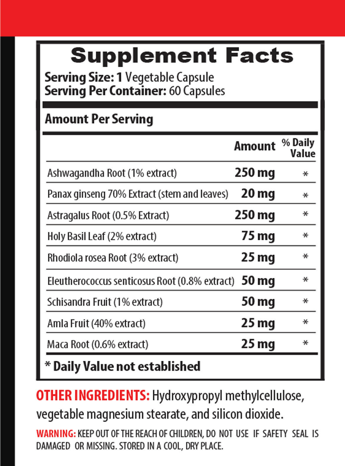 immune boosting supplement - ASHWAGANDHA COMPLEX 770MG - brain and memory 1B Item image 2
