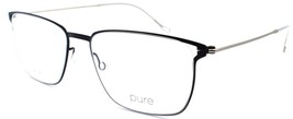 Airlock Pure P-4004 001 Men&#39;s Eyeglasses Frames Titanium 54-17-145 Black - £54.63 GBP