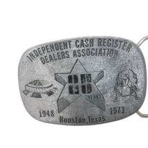 VTG Independent Cash Register Dealers Association Belt Buckle Houston 19... - £38.91 GBP