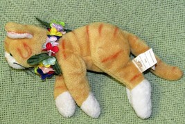 2009 Quiet Hawaiian Cat B EAN Bag Plush w/LEI Tabby Kitty Collectible Souvenir Toy - £8.63 GBP