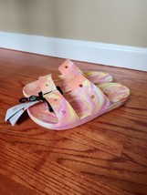 CROCS Marble Sandals M8 Womens 10 Orange Pink Tie Dye 207701-83F Waterproof NEW - £29.27 GBP