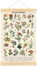 Vintage Wildflowers Poster Botanical Wall Art Prints Colorful Rustic Style of - $35.99