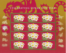 Celebrating Lunar New Year stamp sheet  - £7.96 GBP