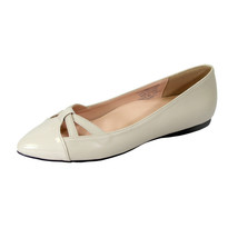  PEERAGE Sidney Women Wide Width Pointed Toe Criss-Cross Leather Flats  - $54.95