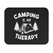 Personalized gaming mouse pad camping is my therapy black and white illustration thumb200