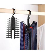 Adjustable 360 Rotating Scarf 20 Tie Rack Belt Home Hanger Holder Compac... - $187.97 MXN