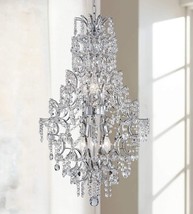 Pendant Crystal Chandelier Modern Raindrop Lighting Home Ceiling Lamp Fixture - £77.70 GBP