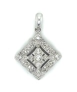 1/4ctw Diamond Pendant REAL Solid 14k White Gold 2.3g - $441.00