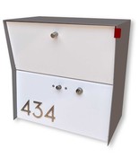 RetroBox Locking Small Package Wall Mounted Mailbox in Textured Gray  - $6,594.75 MXN