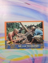 1993 Topps Jurassic Park Trading Card | The Sick Triceratops #28 - £1.45 GBP