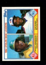 1983 Topps #704 Rickey HENDERSON/TIM Raines Nmmt Stolen Base Leaders Hof *AZ6029 - £3.66 GBP