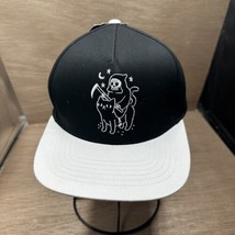 Death Rides A Black Cat Snapback Hat By Obinsun Hot Topic - £23.32 GBP
