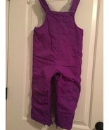 The Childrens Place Snow Pants Overalls Bibs 4T Purple Lined - £35.50 GBP