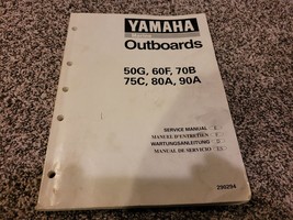 Yamaha Marine Outboards Service Manual 290294 - 50G, 60F, 70B, 75C, 80A,... - £51.11 GBP