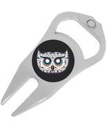 Aztec Owl on Black Golf Ball Marker Divot Repair Tool Bottle Opener - $16.01 CAD
