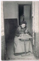 Postcard Bruges Vielle Dentelliere au Beguinage Old Lacemaker at the Beguinage - $12.86