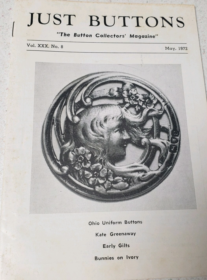 Just Buttons May 1972 "The Button Collectors' Magazine" Vol 30 No. 8 Item image 2