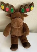 Build A Bear Christmas Lights Holiday Reindeer Moose 17&quot; Plush - $9.89
