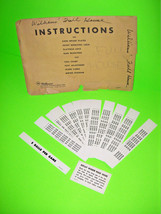 Full House 1966 Original PINBALL MACHINE NOS Score Card Lot &amp; Envelope - £21.30 GBP