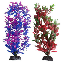 Aquatop Vibrant Artificial Aquarium Plants: Set of Multi-Colored Purple, Pink, G - £7.93 GBP