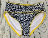 Women High Waisted Bikini Bottom Retro Ruched Swim Short Shirred Small - $23.75